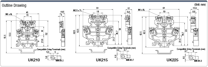 UK Double-Level Terminal Block (M3 - M4):Related Image