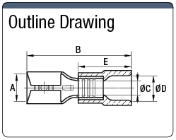 Plug-Model Connector Terminal, 187 Series Female (Fitting Part Exposed Model):Related Image