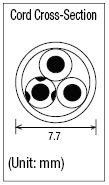 AC Cord - Fixed Length (PSE, UL, CSA) - Double-Ended (3-Nation Simultaneously Authenticated Product):Related Image