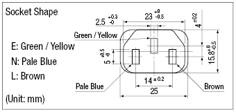 AC Cord - Fixed Length (VDE) - Single-Sided Cutoff Model Socket:Related Image