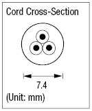 AC Cord - Fixed Length (VDE) - Single-Sided Cutoff Model Socket:Related Image