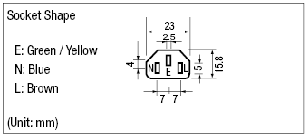 AC Cord - Fixed Length (VDE) - Single-Sided Cutoff Model Socket:Related Image