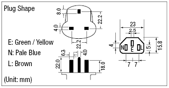 AC Cord - Fixed Length (BS) - Double-Ended:Related Image