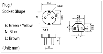 AC Cord - Fixed Length (KS) - Double-Ended:Related Image