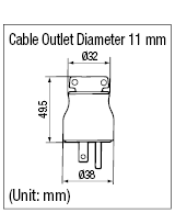 Domestic Blade Model Outlet - Nylon Plug (PSE) / 2-Prong + Ground Model:Related Image