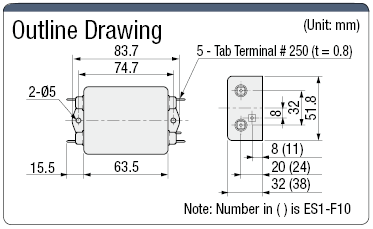 Noise Filter (Single-Phase, General-Purpose Model):Related Image