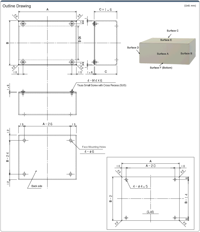 TFBOX Series Relay Box Small Screw Type Configurable Size: Related Image