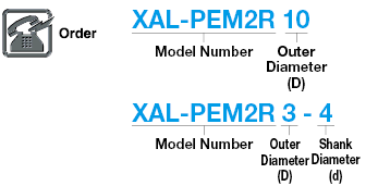 XAL series carbide square end mill, 2-flute / 3D Flute Length model:Related Image