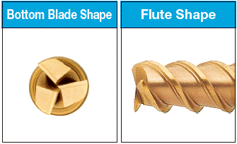 TSC Series Carbide Square End Mill for Stainless Steel Machining, 3-Flute, 60° Spiral / Short Model:Related Image