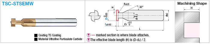 TS Coated Carbide T-Slot Cutter, 4-Flute / Square:Related Image