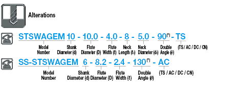 Carbide T-Slot Cutter, 2-Flute / 4-Flute, Double Angular:Related Image