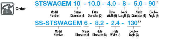 Carbide T-Slot Cutter, 2-Flute / 4-Flute, Double Angular:Related Image