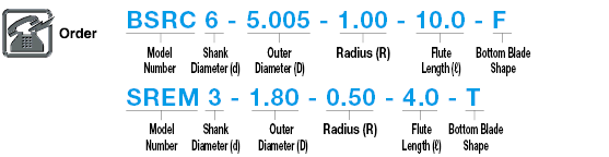 Carbide Straight Blade Radius End Mill, 2 Flute:Related Image