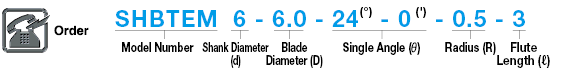 Carbide Straight Blade Inverted Tapered End Mill, 2 Flute, Strong Inverted Tapered (Radius):Related Image