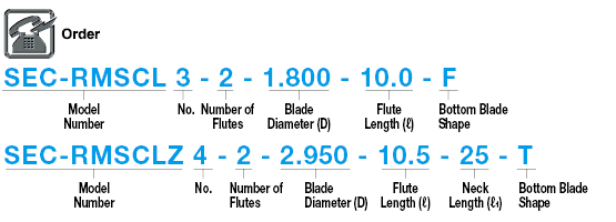 Straight Reamer with Carbide Bottom Blade, 2-Flute / 4-Flute, Long Model:Related Image