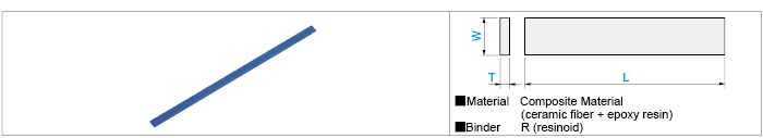 Heat-Resistant Ceramic Fiber Stick, Grindstone, Flat, Granularity #800 or Equivalent (Blue):Related Image