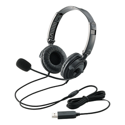 Large Caliber Driver Folding USB Headset (Binaural Overhead)