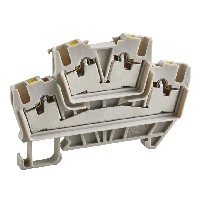 Clutch Lock Terminal Block, Compact Series (Rail Type) Standard Type (2-Stage)