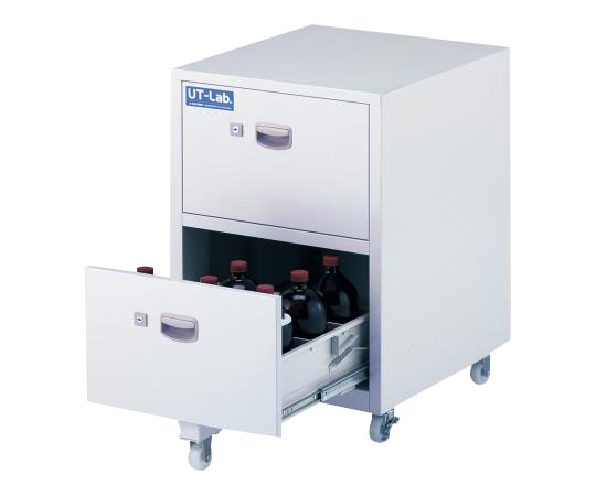 Chemical storage unit, UT-Lab., with caster, steel (melamine baked coated)