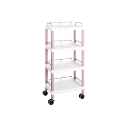 Mobile Easy Cart (Tall Type/Regular 31) Pink 4 Stages with Guard Frame