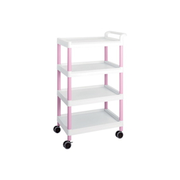 Mobile Easy Cart (Tall Type/Wide 32) Pink 4 Stages