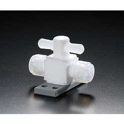 Fluoropolymer 2-Way Valve Press-Fit Type With Base, ø6, NR1327-01