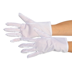 Low Dust Generation Antistatic Stripe Gloves (10 Pairs Included) MX118-L