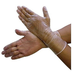 PVC Gloves, Long, Thin / Smooth Type (100 Pcs. Included)