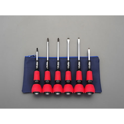 [6 Pcs] (+)(-) Power Grip Hammerhead Screwdriver EA557AK-600