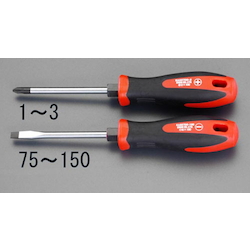 (+)(-) Screwdriver (With Handle-Side Hexagonal Shaft) EA557DD-1