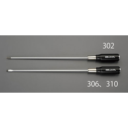 (-) Penetration Wood Handle Long Screwdriver EA557DR-310