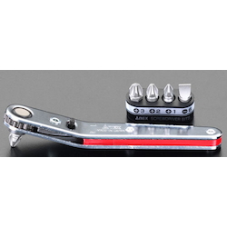 (+)(-) [Offset Type] Ratchet Screwdriver Set EA562-8 