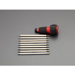 [Hex Lobe]Power Grip Screwdriver Set [Ratchet Type] EA564AL-3