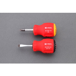[2 Pcs] (+)(-) Stubby Screwdriver EA564DH-12