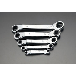 Offset Type Ratchet Ring Wrench Set EA602KB-80