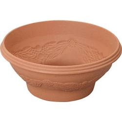 Relief Bowl Planter Terracotta Brown