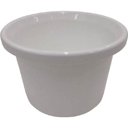 Tilted Medium-Sized Pot - White