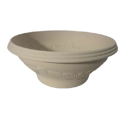 Relief bowl planter warm beige