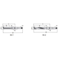 Throw-Away Drill, 2/2.5 Series Holder, Morse Taper Shank