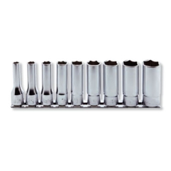 Hand Socket 3/8" "(9.5 mm) 12-Sided Deep Socket Rail Set RS3305A/9