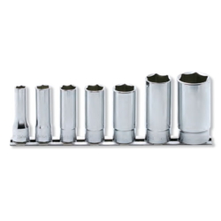 Hand Socket 3/8" "(9.5 mm) 12-Sided Deep Socket Rail Set RS3305W/7