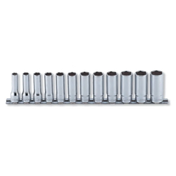 Hand Socket 3/8" "(9.5 mm) Hex Deep Socket Rail Set RS3300M/12