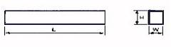 High Frequency Finished Cutting Bit (Square Shank Bit/mm)