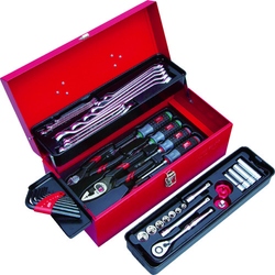 Tool Set (Single Door Metal Case Type) (Insertion Angle 9.5 mm) Red