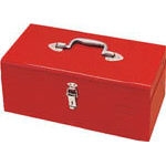 Single-opening metal case, red