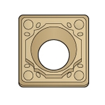 Square 90°, Positive, with Hole SCMT "Finishing to Semi-Finishing"