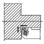 Small Diameter End Face Grooving Holder [for GVF-AA chip] Model GFVS - AA