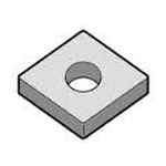 Turning Insert Diamond 80°, Negative, with Hole, CNGG1204○○R/L-S "for Intermediate Cutting"