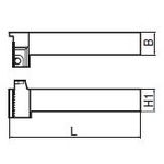 Lathe Turning/Cutting Holder Main Body KGDS-S Model (Right Angle Type: 90°, Parting Type)