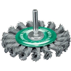 Stainless Steel Wire Shaft Mounted Wheel Brush (Shaft Diameter 6 mm)